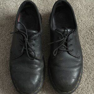 Dr. Martens Men's Black Smooth Leather 3 Eye Lace Up Oxford Shoes